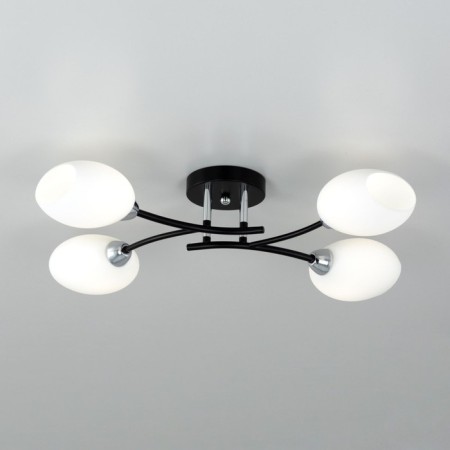 Ceiling chandelier Citilux "Florida" CL148145, 65.5x51x14.5 cm, 4x60W, E14, Black Color Black-1