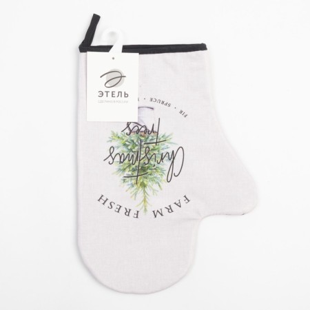 Mittens-Open "Christmas Trees" 20x28 cm, sarzha, 100% x/l, boat 250 g/m2-4