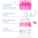 A bottle for feeding "daughter", a classic throat, with a rattle, 60 ml., 0 months, pink color