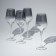 A set of glass glasses for the wine "Silver Smoke", 270 ml, 4 pcs