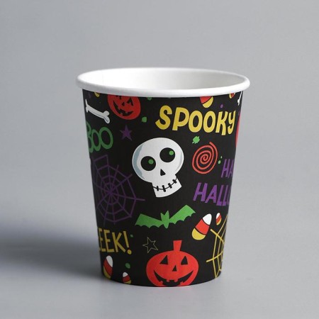 A glass of paper "Halloween", 6 pcs.