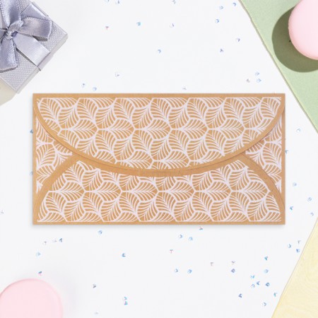 Money envelope "Universal" white patterns, 19 x 10 cm-2