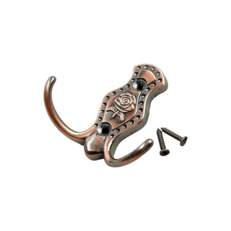 Hook furniture tundra TKD023, two -rod, copper, 4 pcs TMP-4