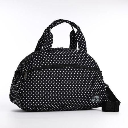 Road bag with lightning, external pocket, long belt, black color