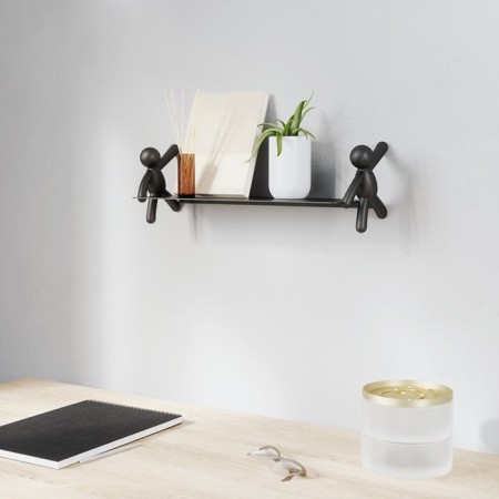 Buddy shelf, 460 × 140 × 150 mm, black color