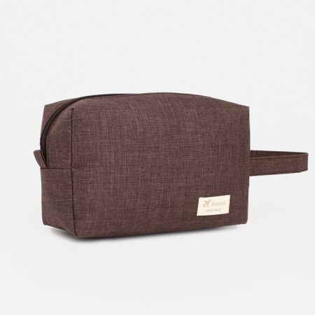 Lightning cosmetic bag, brown color