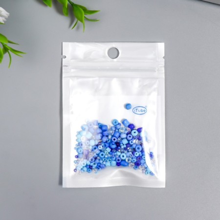 Glass beads 6/0-15/0 "Assorted blue" d = 1.5-4 mm, nr 10gr-2