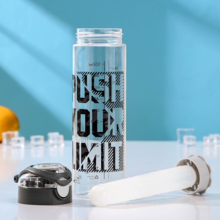 Water bottle with Urban flask, 600 ml, 6.8 × 8.3 × 24.5 cm, tritan, mix color-2