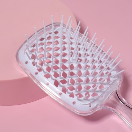 The comb massage, wide, ventilated, 8.5 × 20.5 cm, PVC box, color mix/transparent-5