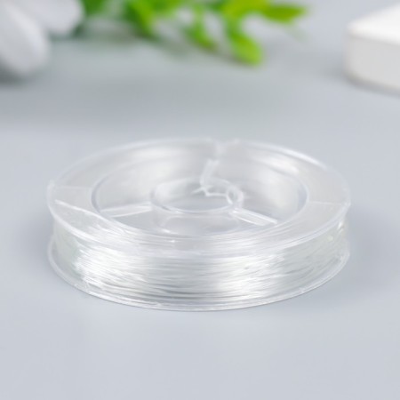 Silicone thread for beads "Astra" 0.8 mm, 10 m, transparent-1