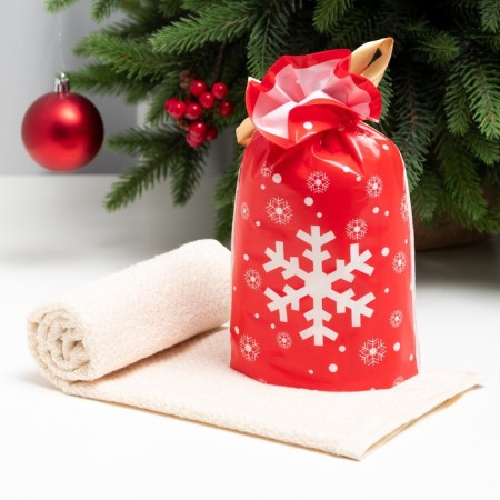 A terry towel is economy and I "Snowflake" 30*60 cm, col. dairy, 100% HL, 340 g/m2