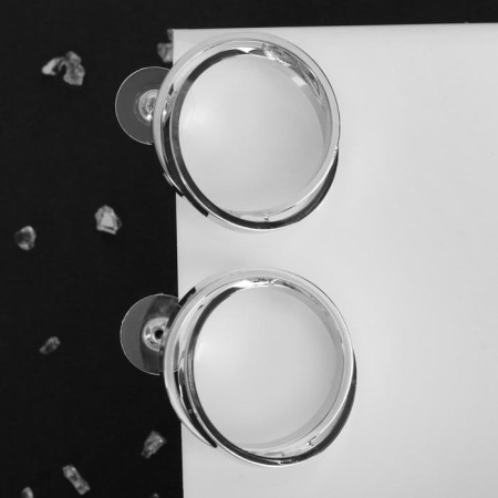 Earrings metal "circles" are dense, silver color-1