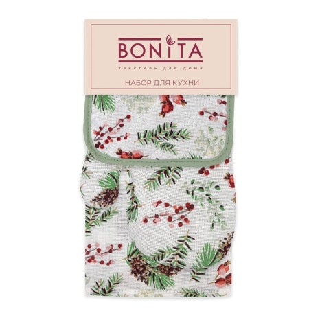 Kitchen kit “New Year's fairy tale”: a towel, mittens, take