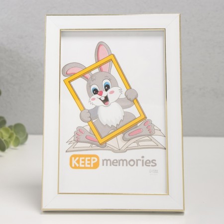 Photo frame Plastic "Watercolor" 10x15 cm, white