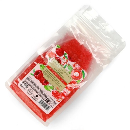 Bath salt, 500 g, raspberry aroma, beauty pantry-3