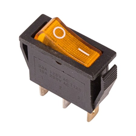 Klavima switch 250V 15A (3C) On-off yellow with backlight (RWB-404, SC-791, IRS-101-1C) Rexant