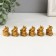 NECE Polystone "Elephants" gold set 6 pieces 3x2.4x1.8 cm