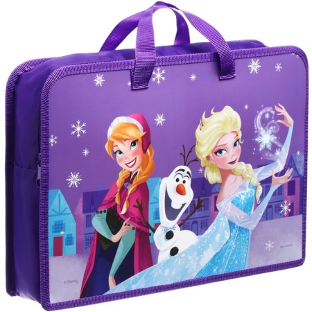 Plastic folder with A4 handles, on a zipper, 80x330x240 mm, cold heart-3