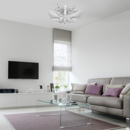 LED chandelier with crystal Bianka, LED tape, SMD, 65x65x23 cm-3