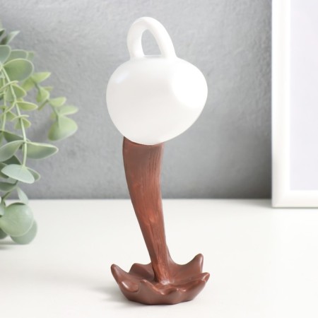 Polystone souvenir "White cup of coffee with milk - spray" 15x5x8 cm-3