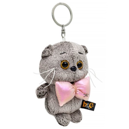 Keychain - Children's soft "bass with a voluminous bow", 15 cm-1