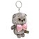 Keychain - Children's soft "bass with a voluminous bow", 15 cm