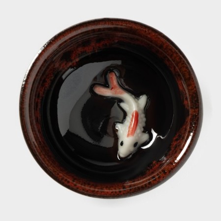 A set for the tea ceremony Ceramic "Lunar Lake", 7 objects: 6 PIAL 50 ml, kettle 150 ml, red color-3