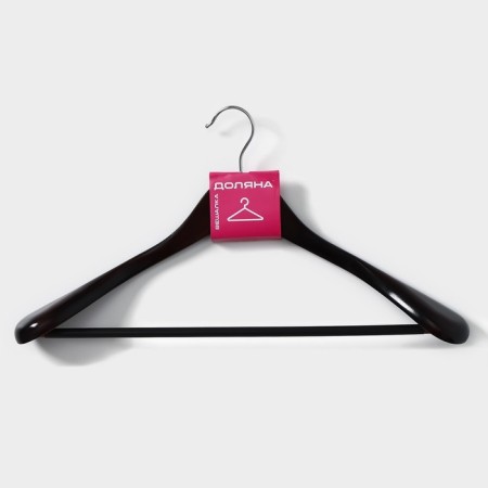 Shoulders - a hanger for outerwear with a shade of a share 44.5 × 22.5 cm, black color-3