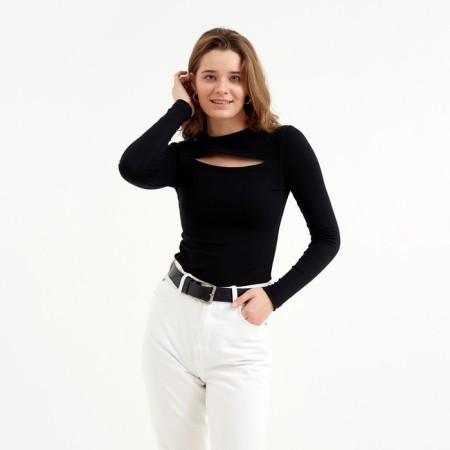 Women's longliva Minaku: Basic Line Black Color, Rr. 42-6