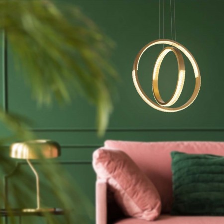 Bayerlux chandelier with PDU 1544/2 LED 120W 3000-6000k Dimmer Gold D.50CM-8