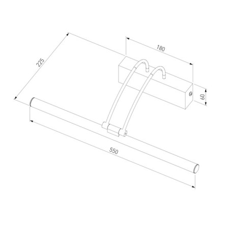 Elektrostandard, Simple Led 10 W, 550x50x225 mm, IP20, Nickel color-3