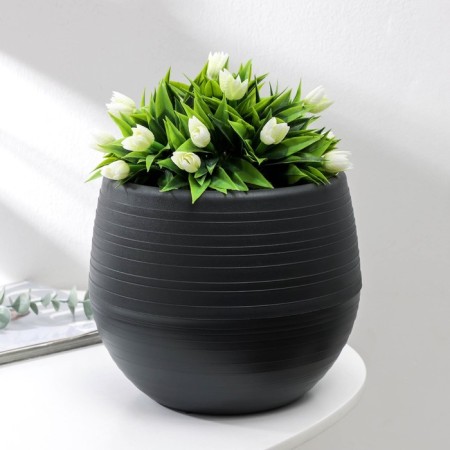 Flower pot "Japan", 3 l, graphite color