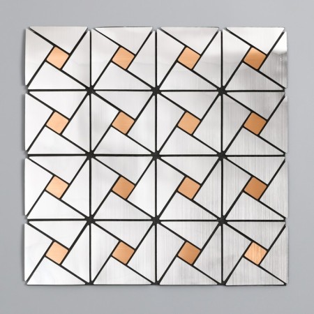 Interior sticker "Geometric cycle" Silver-Bronza 30x30 cm-1