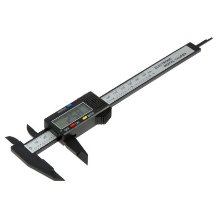 Electronic scrap standard, with a depthmer, plastic, 150 mm-5