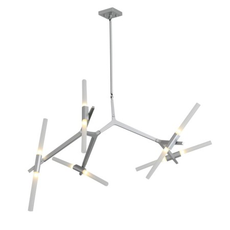 Ceiling Ceiling ST LUCE. SL947.102.10. Laconicita. 10x5 watts, G9, 4000k, 160x40x95 cm, silver color-8