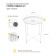 Folding metal table-stalk 2 in 1, 470 × 470 × 505 mm, white color