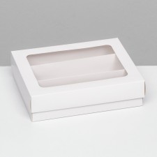 Box for Makarun, with a lodge, white 21 x 16.5 x 5.5 cm