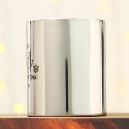Ceramic mug "Miracles in the New Year", 330 ml, silver color-2