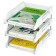 A set of paper trays horizontal Starong Istanus, 3 pieces, on metal rods, white