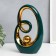 Souvenir Ceramics "Abstraction. Infinity. Ball" dark green with gold 26x17 cm