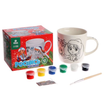 New Year's set for creativity. Mug for coloring "New Year! Fairytale year "300 ml-2