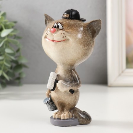 Souvenir Polystone Lak "Cat Malel" 8.2x6x13 cm-3