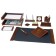 Set of desktop Bestar Platon, made of wood. 11 items, double tray, walnut