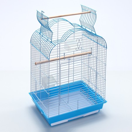 BD-3/1O bird cage, opening roof, 47.5 x 37 x 70 cm, blue-3