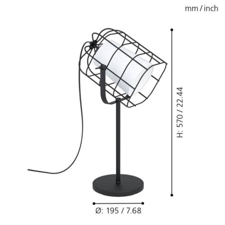Bittams table lamp, 1x10W E27, black color-1