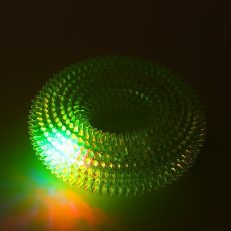 The toy luminous for dogs "Chewing ring", TPR, 12 cm, yellow-4