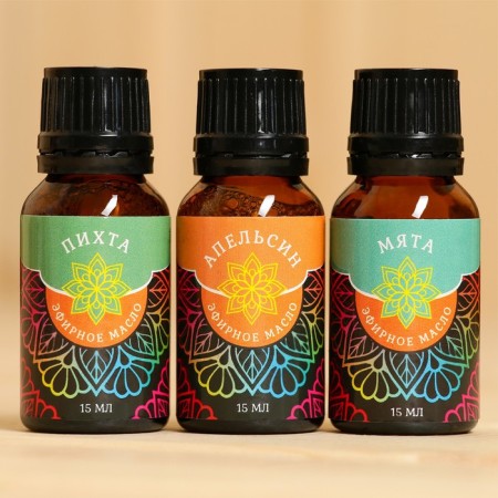 A set of essential oils "Mint. Orange. Fir" cosmetic, 3 pcs 15 ml-6