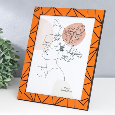Photo frame plastic 20x25 cm "Chaos. Direct lines" Brick 28.5x23.5 cm-1