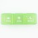 Air man "Morning, day, evening", 3 sections, green, 7.3 x 1.5 cm