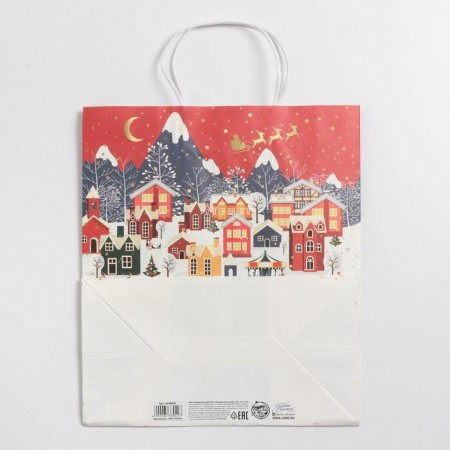 Package Gift Crafts "Festive Town", 28 x 32 x 15 cm, New Year-4